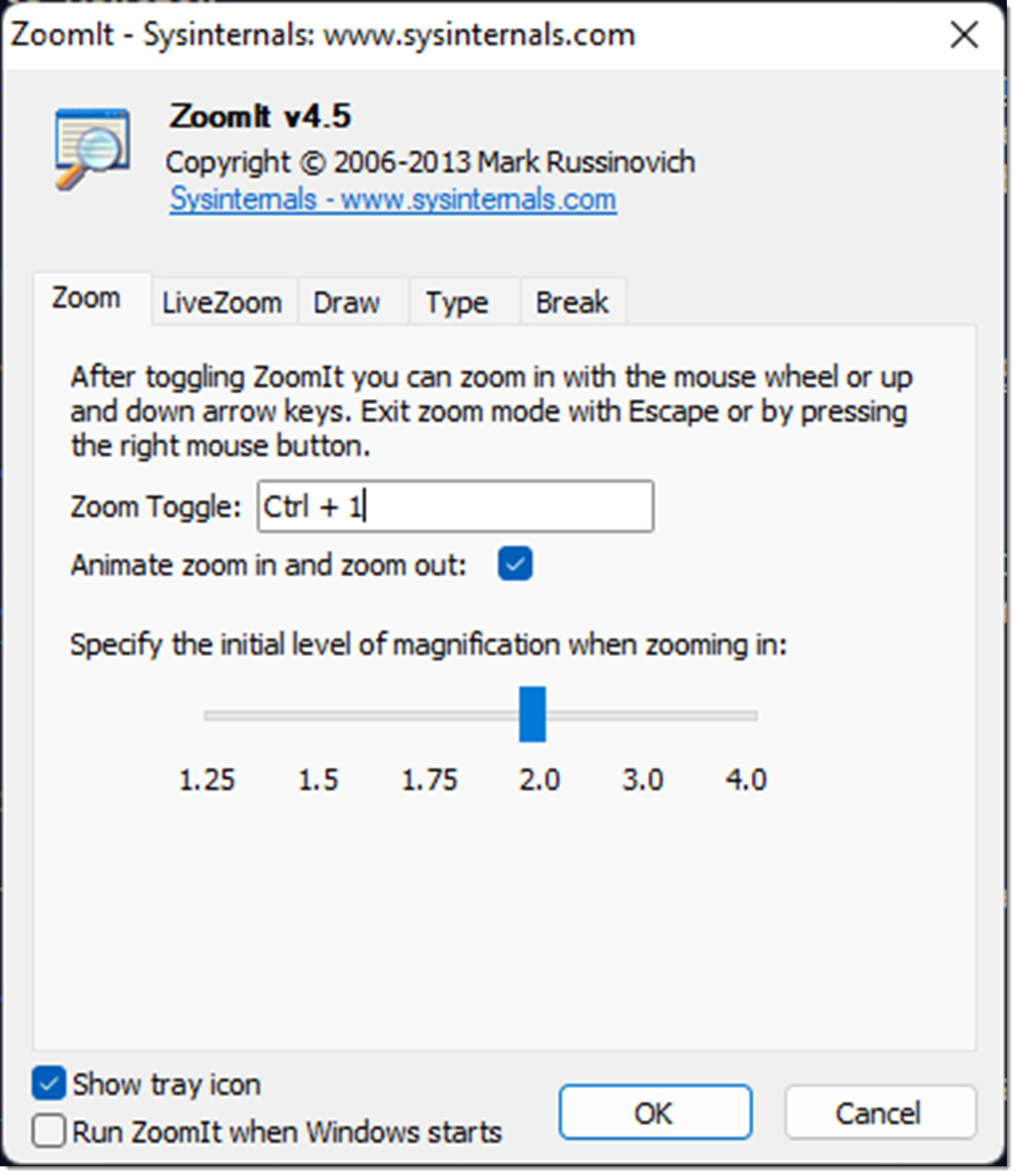 ZoomIt Options